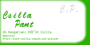 csilla pant business card